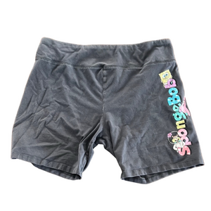SpongeBob SquarePants Charcoal grey Lounge Shorts with graphic logo